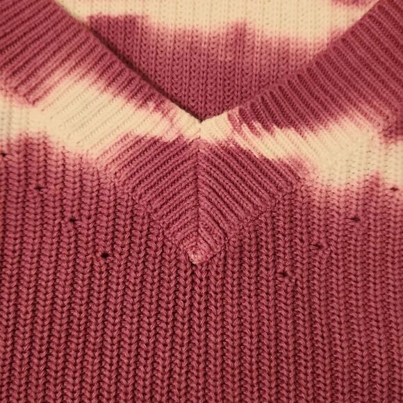 Johnny Was Women's Purple & White Tye Dye V-Neck Sweater Size S - Picture 4 of 11